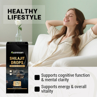 Ausreson OEM Gouttes de Shilajit Acide Fulvique Extrait de Shilajit Antioxydant Suppresseur de Résine Naturelle Shilajit Pur de l'Himalaya Liquide