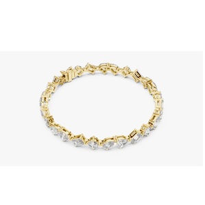 Pulsera de diamantes cultivados en laboratorio, hermosa y en oferta, chapada en oro blanco para mujer, moderna y disponible a un precio asequible. - Product Image 1