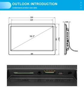 Super Slim 10 Polegadas Interior Tela de Exibição de Anúncios LCD Monitor Digital Signage Jogador Publicidade em Vídeo