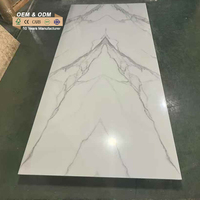 Plaque de marbre en PVC UV de 3 mm d'épaisseur, panneau mural et de plafond, imperméable, ignifuge, revêtement UV en plastique, alternative au marbre, mur en PVC