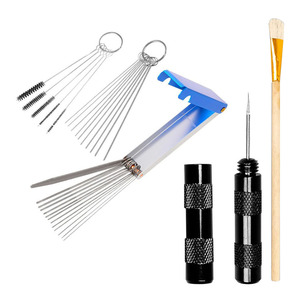 Juego de herramientas de limpieza para aerógrafo, 5 piezas, cepillo limpiador de boquillas de acero inoxidable para mantenimiento y reparación de aerógrafos, accesorios - Product Image 1