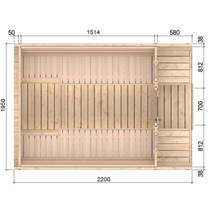 บ้านซาวน่ากระท่อมกลางแจ้งทำจากไม้สนสีขาว - Product Image 6