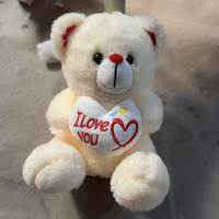 Boneka Beruang Hati Kartun Isi Kapas - Boneka Peluk Bordir Lembut untuk Hadiah Pesta Unisex 25-150cm Tersedia Grosir