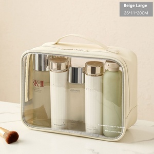 Borsa da trucco portatile di grande capacità per donna nuova cerniera lettera trasparente <span class=keywords><strong>in</strong></span> PVC per balneazione Fitness nuoto da <span class=keywords><strong>viaggio</strong></span> - Product Image 6