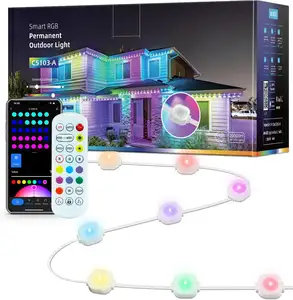 72 Led de Alta Qualidade Inteligente Wifi Bluetooth Rgb Música Ritmo Natal Luzes ao ar livre permanentes para House Eave Holiday