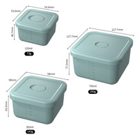 Boîtes à collation en silicone avec couvercles, boîtes de conservation alimentaire en silicone, petites boîtes à lunch pour enfants, garderie, école et voyages