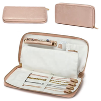 Étui à bijoux en cuir PU pour femme, organiseur de voyage, mini sac à fermeture éclair personnalisé