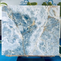 Salle de bains moderne Carrelages de sol en marbre dolomite pierre agate naturelle personnalisée Comptoir de cuisine de luxe Dalle d'onyx bleu