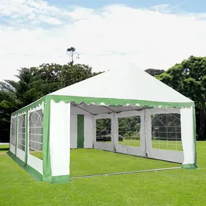 Resistente 3x6 barato branco & verde festa tenda pequena marquees gazebo para venda