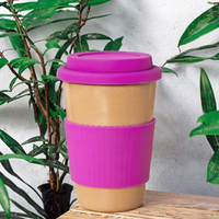 Mug de voyage personnalisé en fibre de bambou écologique et en coque de riz, tasse à café réutilisable et biodégradable pour la rentrée scolaire