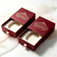 Boîte à bijoux en carton personnalisée en gros avec tiroir pour bagues, sac cadeau avec logo imprimé pour l'emballage de bijoux