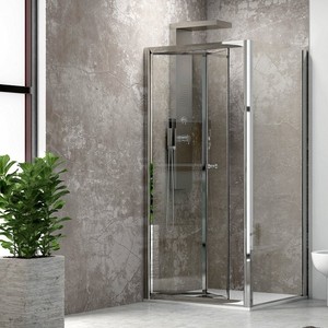 Kamalu KM4000S moderno 90x90cm doccia apertura scorrevole con 6mm di spessore vetro telaio in alluminio per bagno o Hotel - Product Image 1