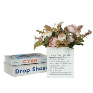 Kleine Zevenkoppige Kunstbloemen Handheld Zijden Boeket Voor Huisdecoratie Bloemenkunst Display Opstelling - Product Image 5