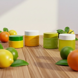 Frascos de Vidrio Redondos Vacíos para Crema Cosmética Negros con Logotipo Personalizado Impreso, de 5ml-200ml, con Tapas para Crema Facial - Product Image 1