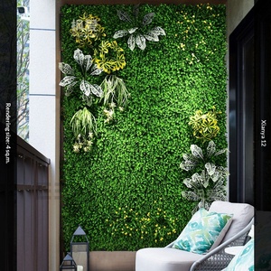 Mur végétal artificiel pour diffusion en direct, <span class=keywords><strong>image</strong></span> populaire des influenceurs, fleurs artificielles, fond de verdure, décoration verticale de pelouse - Product Image 6