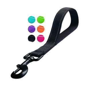 Tali anjing pendek, tali lalu lintas kuat nilon reflektif pegangan empuk untuk anjing Besar Sedang - Product Image 2