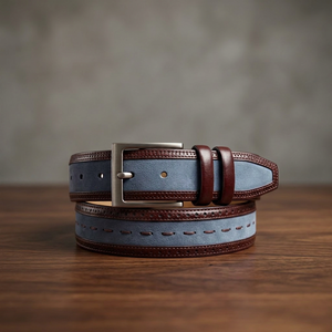 Custom Length 100% Pure Cow Hide Men's Formal Pin Buckle <b>Belt</b> Steel Square Handmade <b>Vintage</b> Design Eco-Friendly Breathable 3.8 - Product Image 1