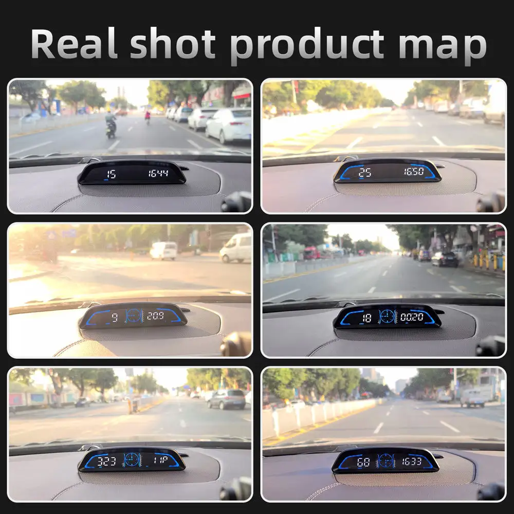 Proiettore GPS Touch Screen Car HUD OBD Head-Up Display con velocità del veicolo passo-passo Display portatile allarme auto