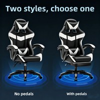 Chaise de jeu ergonomique Yazhi soigneusement sélectionnée, dossier haut, accoudoirs intégrés, appui-tête – confortable pour les longues heures de travail au bureau