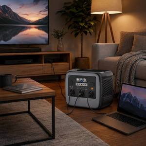 Station d'alimentation solaire 1200W avec triple prise AC, USB-C PD 3.0, écran LCD, pour camping hors réseau et urgences domestiques - Product Image 2