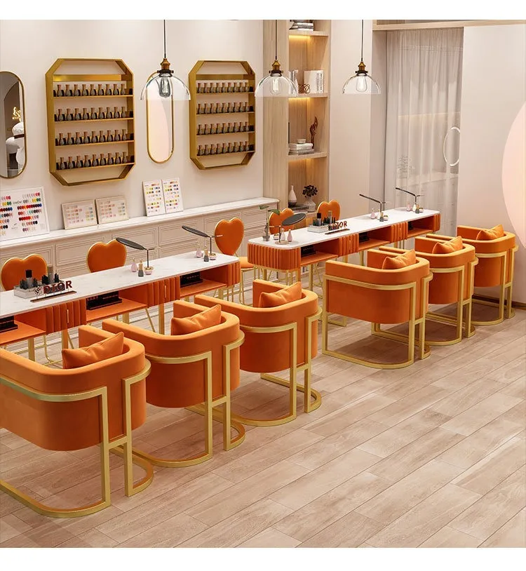 2024 nuovo tavolo da 80CM per Manicure rosa usato per Nail Salon tavoli moda lusso Top salone per unghie mobili arte moderna tavolo