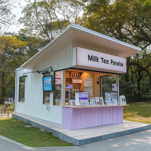 Gian hàng lưu động thương mại, cửa hàng tiện lợi container tùy chỉnh, quán trà sữa, quán cà phê, phòng hoạt động mô-đun - Product Image 2