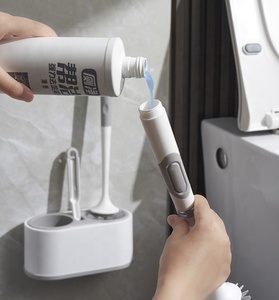 Kworld PP TPR Soft Plastic <strong>Toilet</strong> Cleaning Brush Liquid Soap <strong>Dispenser</strong> Bathroom Brush <strong>Cleaner</strong> <strong>Toilet</strong> Brush With Soap <strong>Dispenser</strong> - Product Image 1