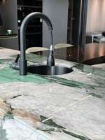 Comptoir de luxe en quartzite vert Fuchsite, plan de travail en marbre pour hôtel et maison