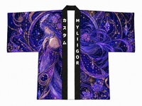 Veste Kimono Haori Personnalisée avec Sublimation et Motif Logo pour Cosplay et Fan Club