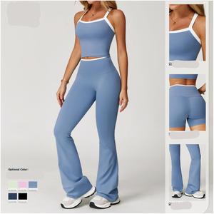Bella base Athleisure palestra vestiti elasticizzati basket Yoga Set per le ragazze a buon mercato all'ingrosso abiti da lavoro amichevole - Product Image 5