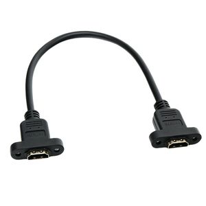 HDMI female-to-female extension cable with ear <b>screw</b> holes for securing HDMI dual-female high-definition connection cable, all-c - Product Image 2