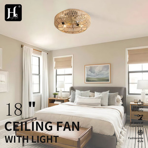 <b>Modern</b> Metal <b>Ceiling</b> Fan <b>Light</b> <b>LED</b> Daylight Illumination Remote Control Surface Mounted Bedroom CRI 90 IP33 AC/DC 28-inch 3-year - Product Image 4