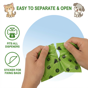 Sacs à déjections canines biodégradables et écologiques (extra-épais, anti-fuites) pour animaux de compagnie - Product Image 4