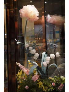 Forniture fondale <span class=keywords><strong>fiori</strong></span> del giglio della valle <span class=keywords><strong>fiori</strong></span> di carta artificiale <span class=keywords><strong>fiori</strong></span> gruppo per la visualizzazione della finestra decorazione di nozze - Product Image 6
