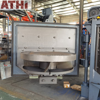 Machine de sablage à double plateau tournant de fabrication industrielle