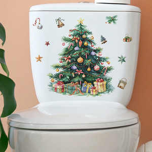 Nuovo arrivo caldo albero di natale e Santa clausola finestra adesivo da parete decalcomanie <span class=keywords><strong>per</strong></span> la decorazione del partito del negozio di casa - Product Image 2