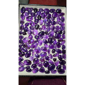 Wholesale Natural Amethyst Cabochon Gemstone | <b>Rainbow</b> Color Play Fire Effect | 1-10mm Sizes | Loose Stones for Jewelry Making | - Product Image 2