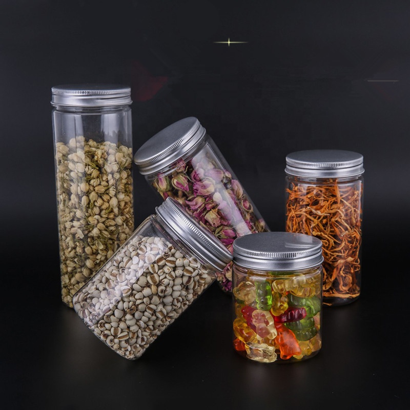 Manufacturer 250ml Screen Printing Food Container Clear Plastic Jars with Lid