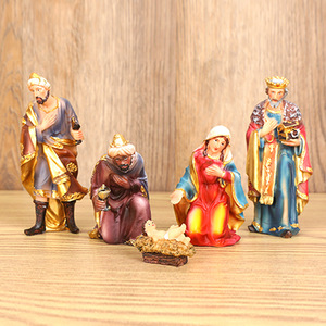 Ornements religieux pour l'église, fournitures de décoration, crèche de la naissance de <span class=keywords><strong>Jésus</strong></span>, coffret cadeau, cadeau de Noël, artisanat en résine - Product Image 3