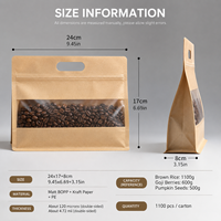 Sachets refermables en papier kraft biodégradable et compostable, écologiques et durables, pour café et thé