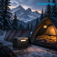 Station d'alimentation portable Solarplay 2400W, générateur solaire 2160Wh avec panneau solaire 200W, entrepôt Pologne, livraison en 1 à 3 jours