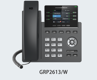 Téléphone IP Grandstream GRP2613 4 lignes, écran couleur LCD 2,8 pouces, Gigabit PoE, VoIP de bureau d'entreprise de qualité opérateur basé sur Linux, 24 numérotés virtuels