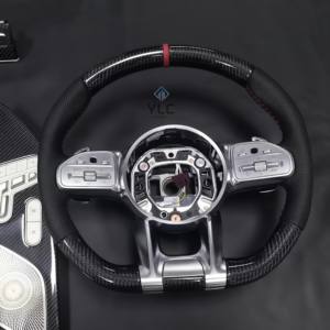 Volant personnalisé YLC en fibre de carbone pour Mercedes-Benz C300 C200 C180 W204 W211W213 W205 W447 E63 Glc S G Class - Product Image 2