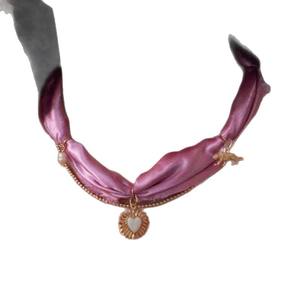 Collana con sciarpa a stella a cinque punte e collana con ciondolo in acciaio inossidabile colorato da donna - Product Image 5