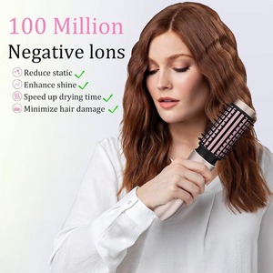 <span class=keywords><strong>Brosse</strong></span> Coiffante <span class=keywords><strong>Chauffante</strong></span> Sans Fil 3-en-1 : Lisseur, Boucleur et <span class=keywords><strong>Brosse</strong></span> Coiffante à Ions Négatifs Rechargeable et Portable pour Voyage - Product Image 4