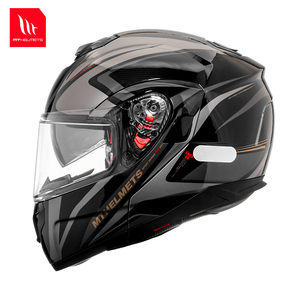 Casques de moto MTHELMETS ATOM SV Casque rabattable à double visière Design graphique Fermeture rapide Homologué ECE - Product Image 3