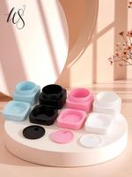 Tarro Cuadrado de Plástico PP Negro Mate y Rosa Vacío al por Mayor, 5ml-50ml, Color Personalizado, OEM/ODM Disponible para Gel Cosmético y Esmalte de Uñas