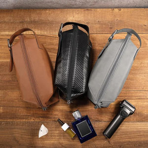 Neceser de Viaje Personalizado de Cuero PU Grabado, Diseño Elegante, Neceser de Cuero Sintético Grabable con Láser para Hombre - Product Image 5