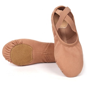 Di alta qualità ad alta elasticità scarpe da ballo di balletto con suola divisa pantofole da ginnastica in tela elasticizzata scarpe da ballo <span class=keywords><strong>per</strong></span> ragazze - Product Image 1