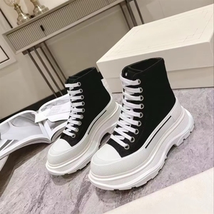 Zapatillas de Skate de Lona de Alta Calidad para Hombre y Mujer, con Cordones, Color Negro, Planas, Casuales, de Verano e Invierno, Modernas, para la Universidad - Product Image 2